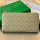 Intrecciato Zip Around Wallet