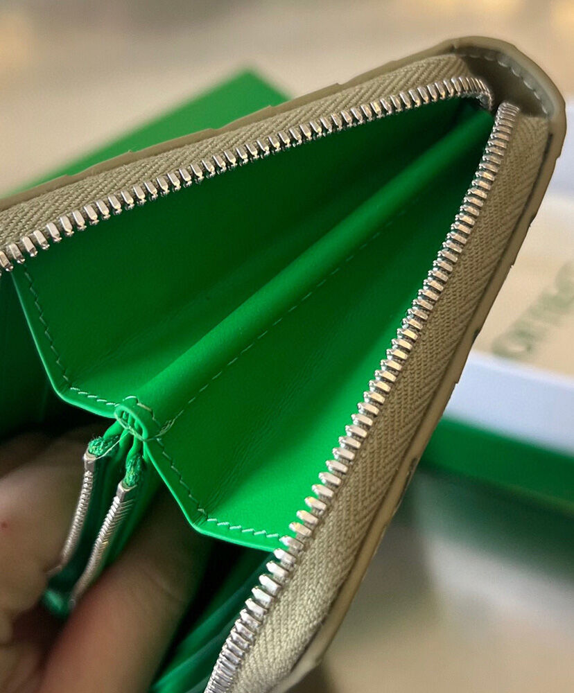 Intrecciato Zip Around Wallet