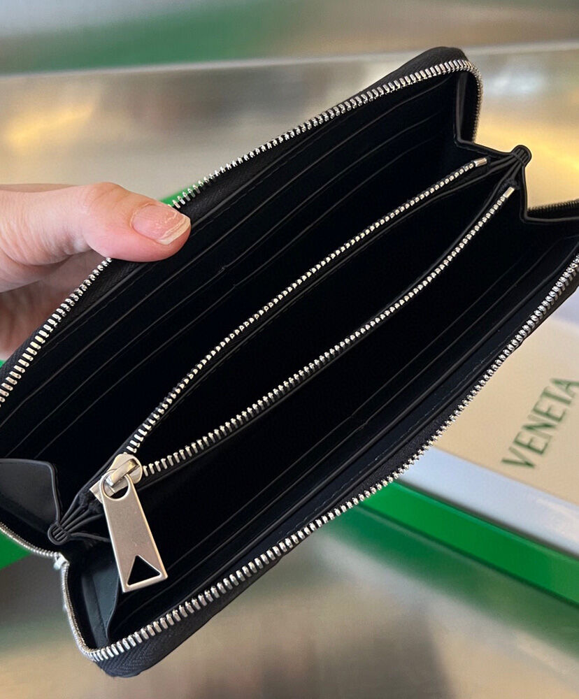 Intrecciato Zip Around Wallet