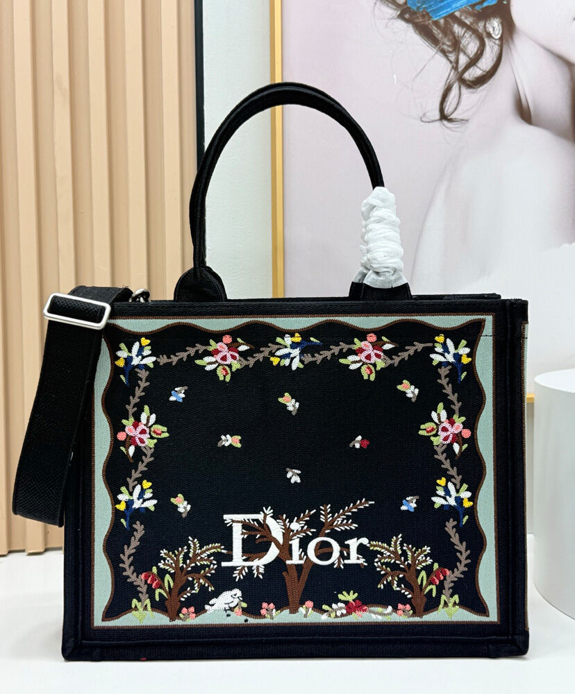 Dioramour Medium Dior Book Tote with Strap