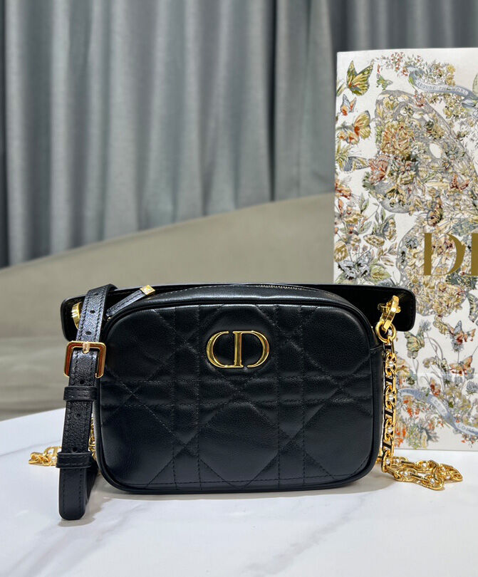 Small Dior Caro Top Handle Camera Bag