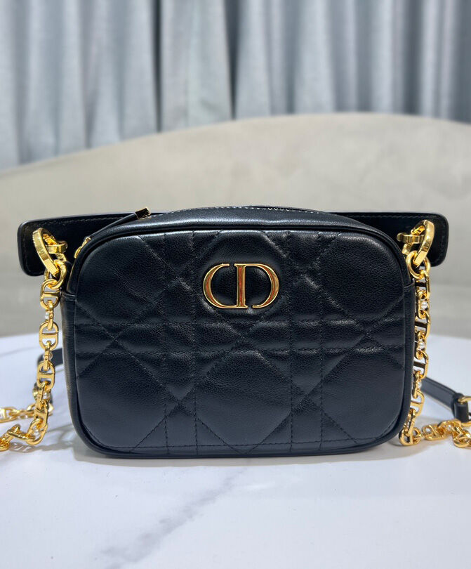 Small Dior Caro Top Handle Camera Bag