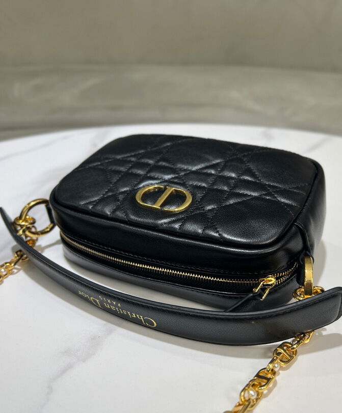 Small Dior Caro Top Handle Camera Bag