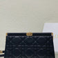 Dior Caro Colle Noire Clutch With Chain