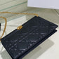 Dior Caro Colle Noire Clutch With Chain