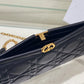 Dior Caro Colle Noire Clutch With Chain