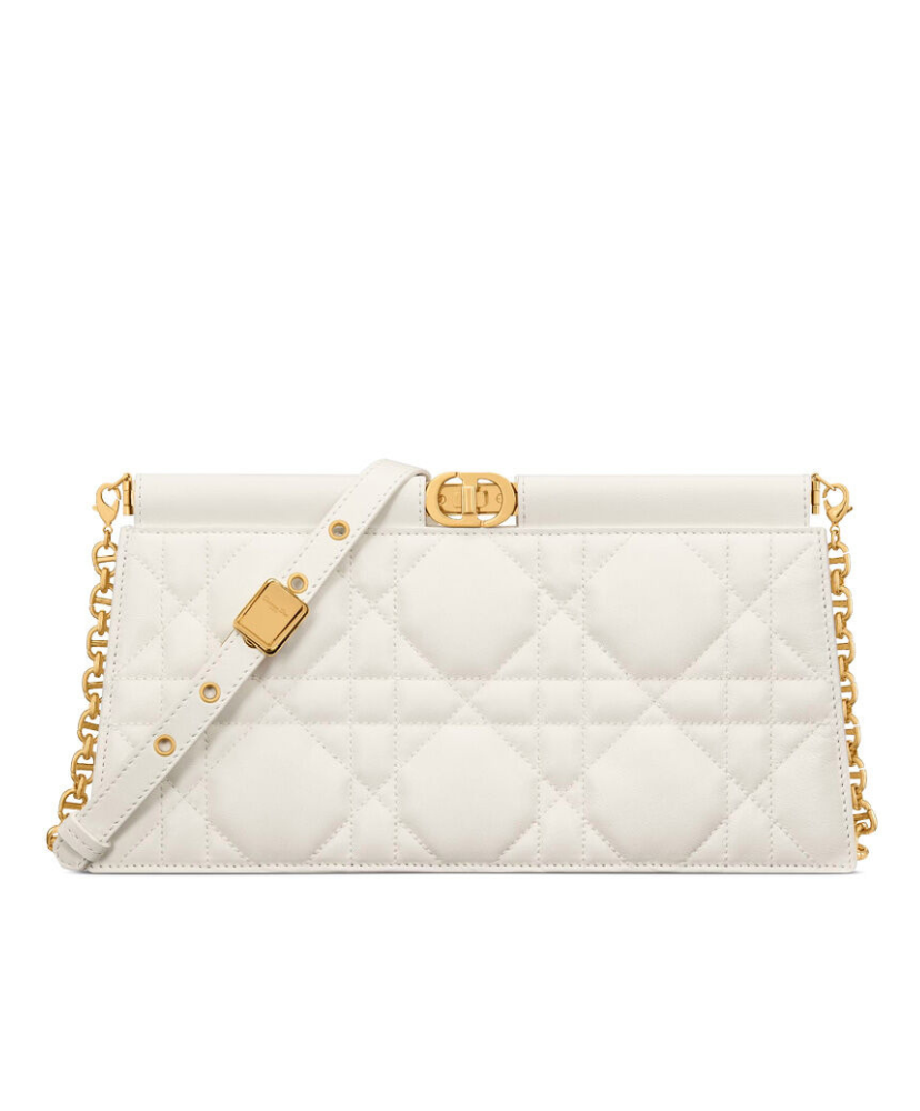 Dior Caro Colle Noire Clutch With Chain