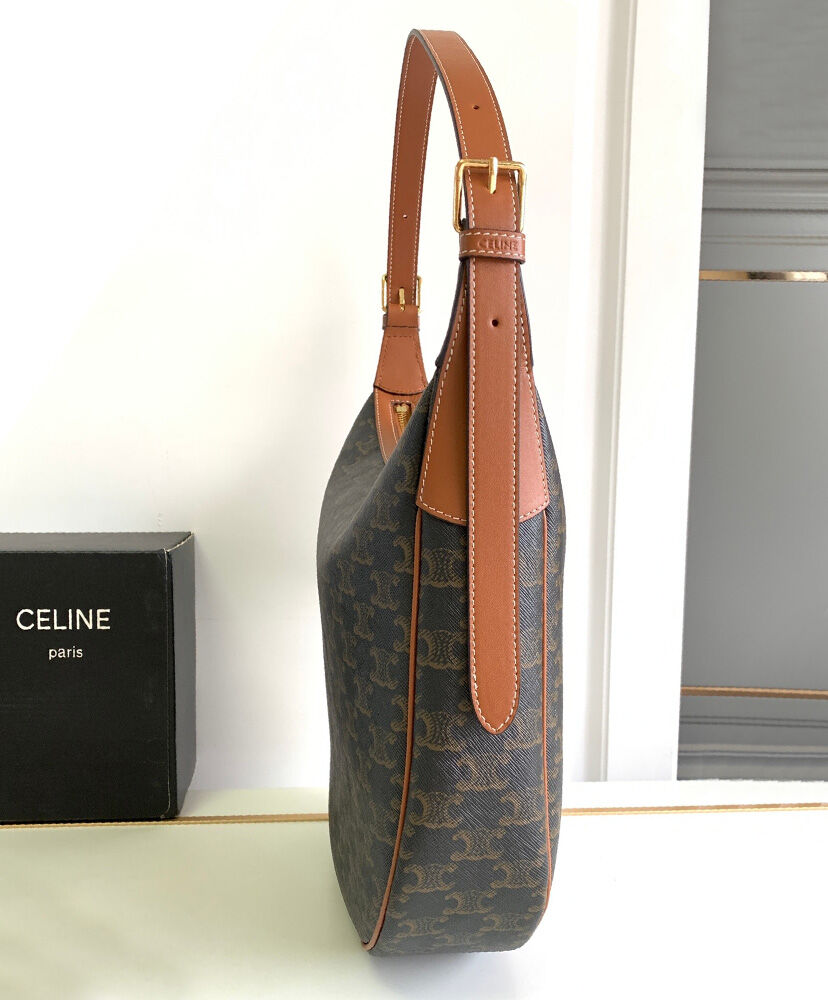 Heloise Bag In Triomphe Canvas And Calfskin