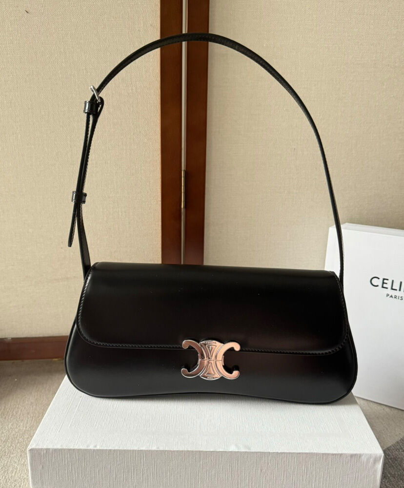 Medium Celine Lola Bag In Shiny Calfskin