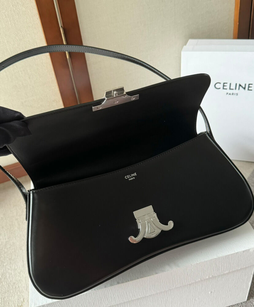 Medium Celine Lola Bag In Shiny Calfskin