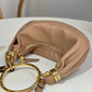 Small Bracelet Hobo Bag In Grained Leather