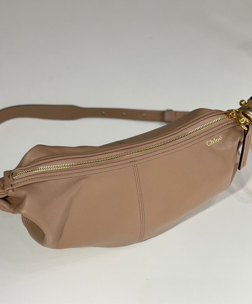 Small Bracelet Hobo Bag In Grained Leather