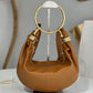 Small Bracelet Hobo Bag In Grained Leather