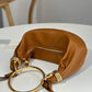 Small Bracelet Hobo Bag In Grained Leather