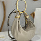 Small Bracelet Hobo Bag In Grained Leather