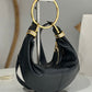 Small Bracelet Hobo Bag In Grained Leather