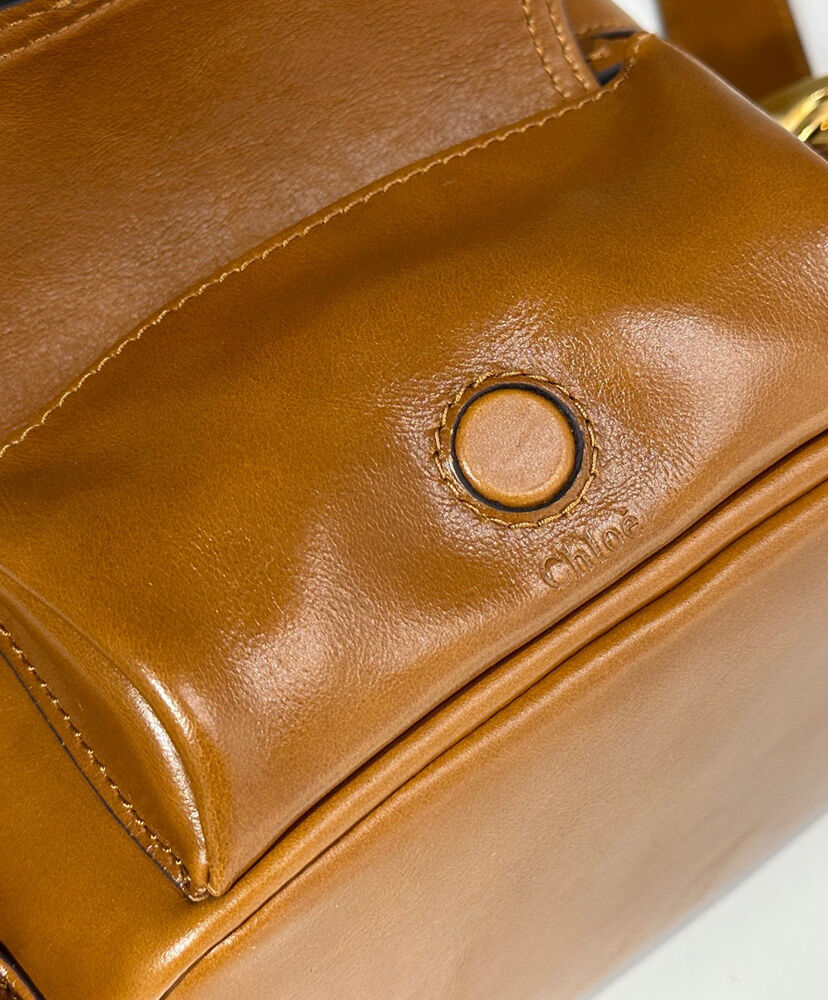 Small Camera Bag In Shiny Leather