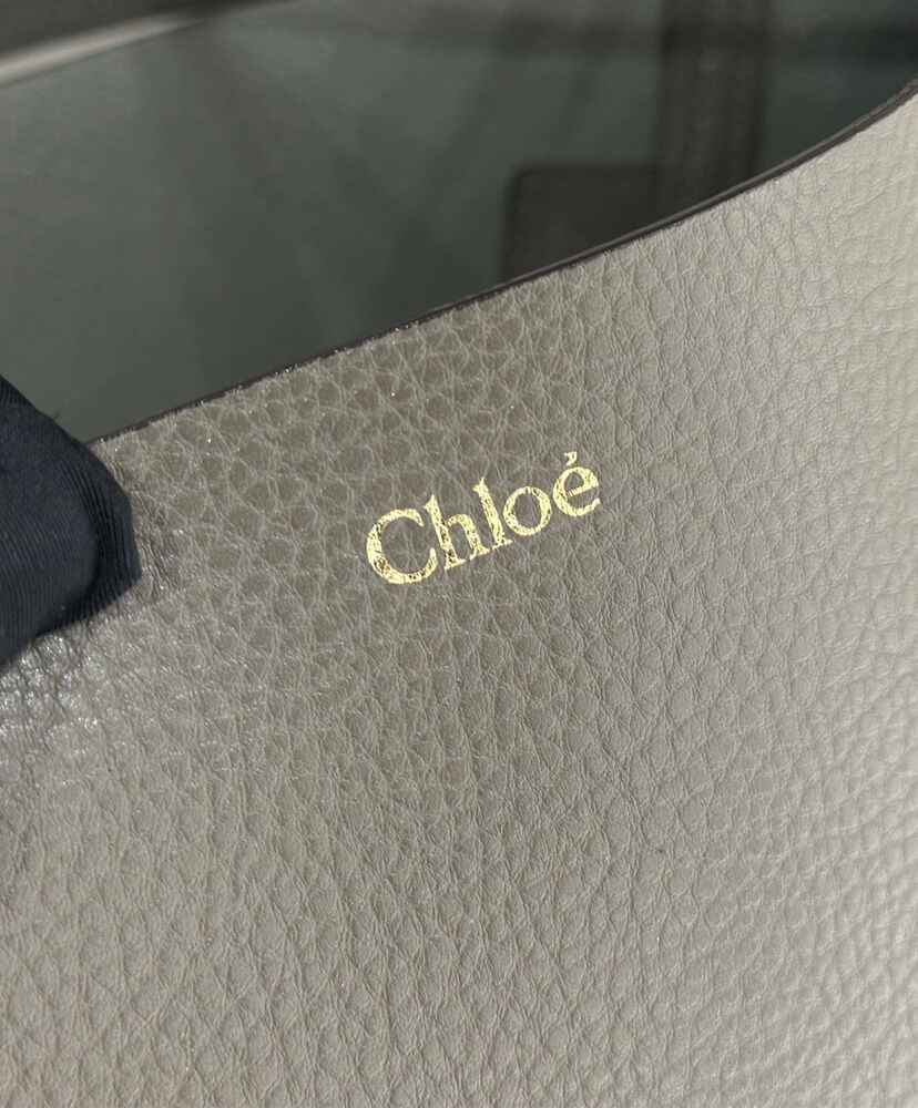 Large Chloe Spin Tote Bag In Grained Leather