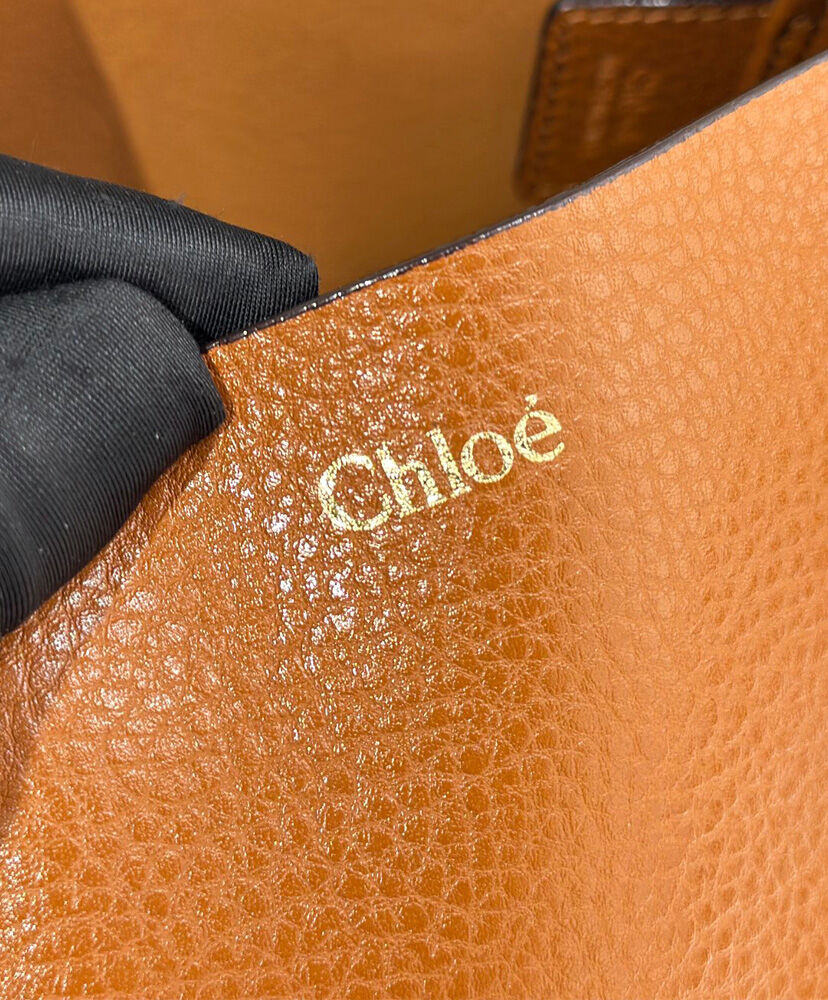 Chloe Spin Tote Bag In Grained Leather