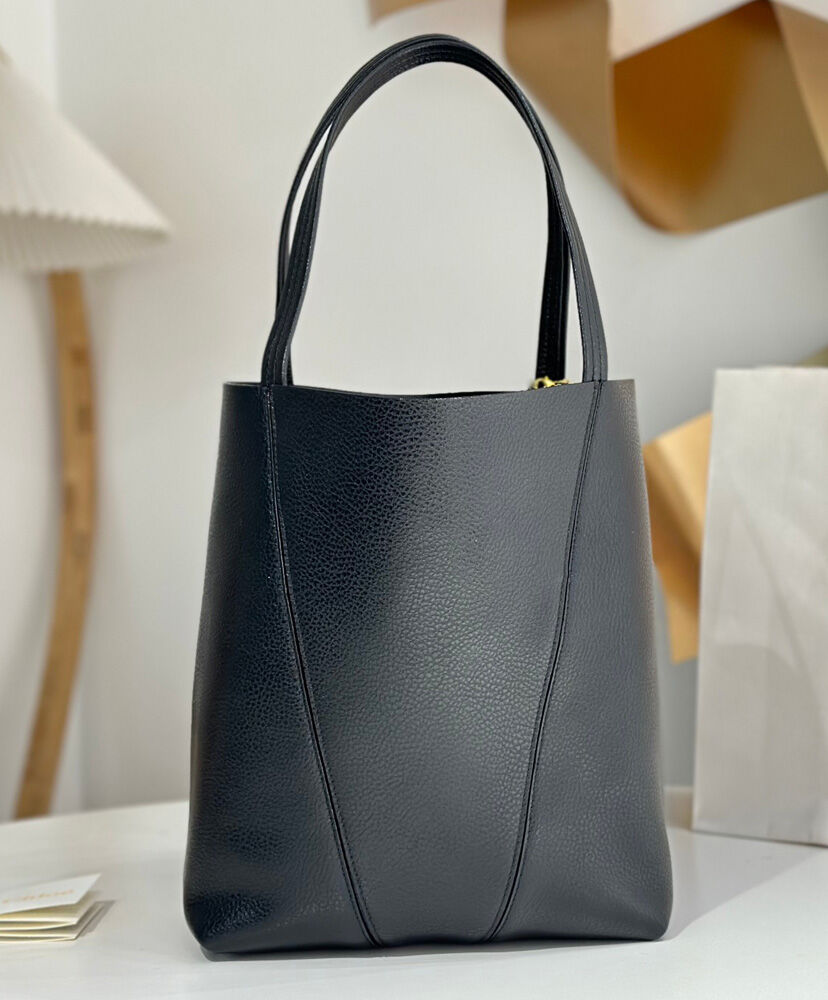 Chloe Spin Tote Bag In Grained Leather