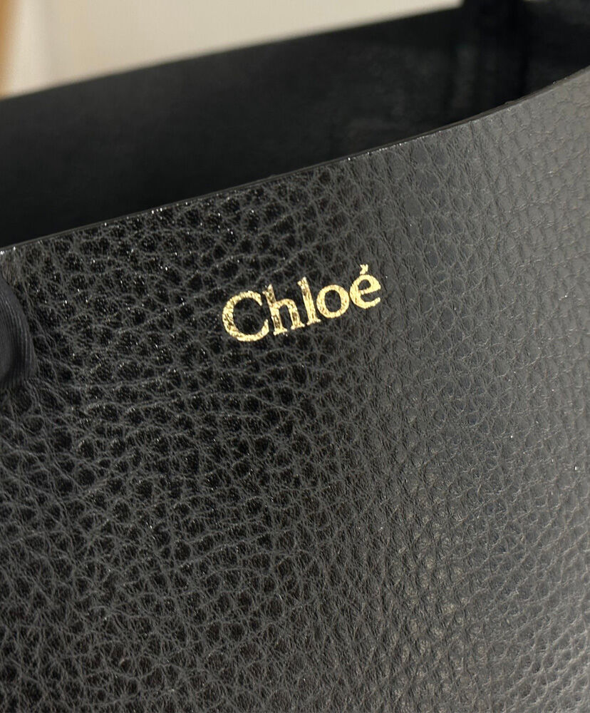 Chloe Spin Tote Bag In Grained Leather