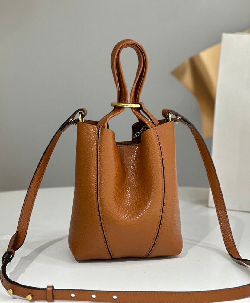 Small Chloe Spin Tote Bag In Grained Leather