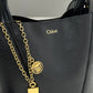 Small Chloe Spin Tote Bag In Grained Leather