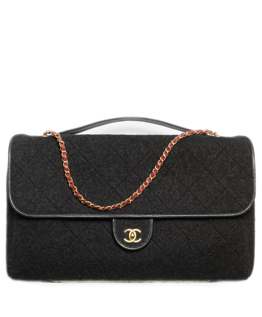 Maxi Flap Bag With Top Handle