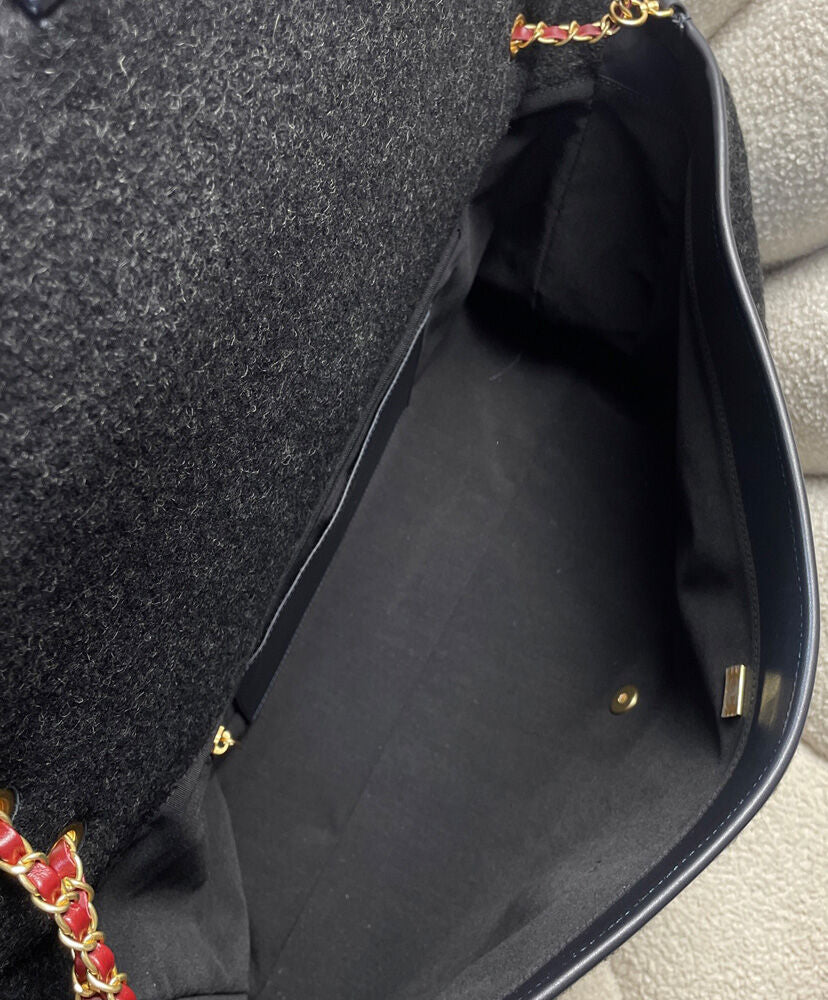 Maxi Flap Bag With Top Handle