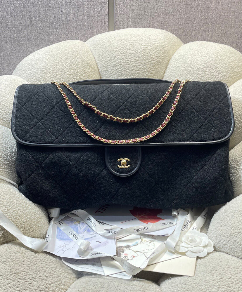 Maxi Flap Bag With Top Handle