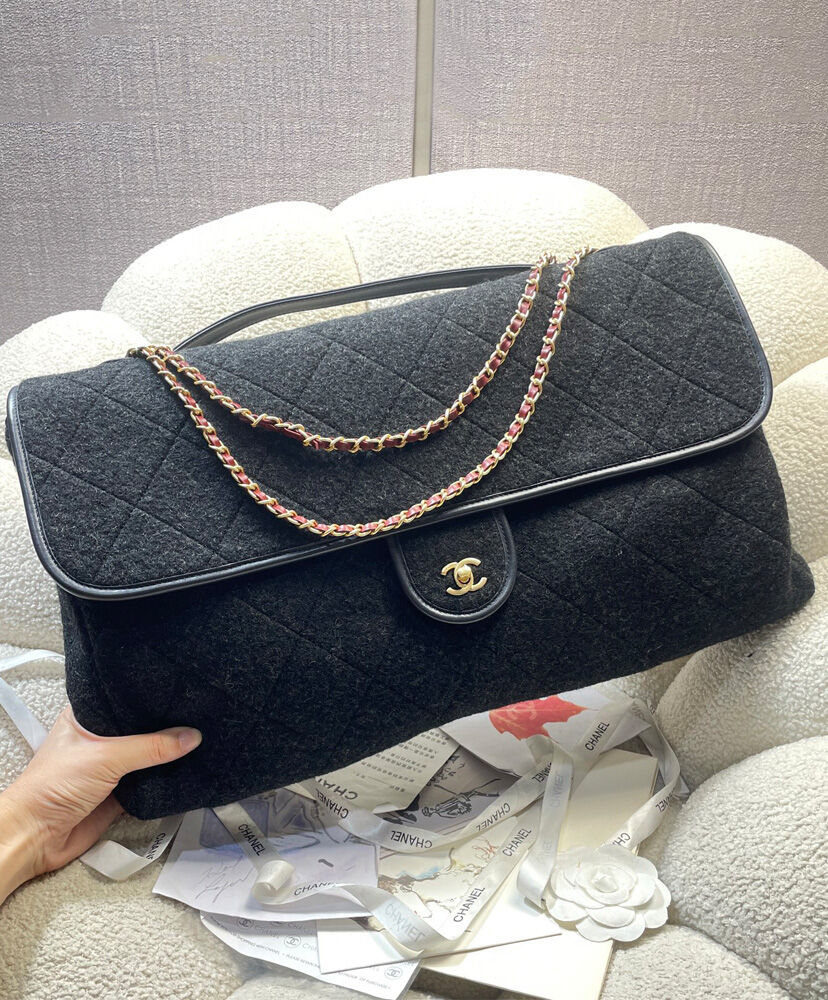 Maxi Flap Bag With Top Handle