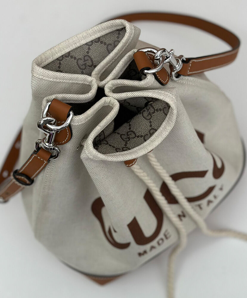 Small Shoulder Bag With Gucci Print