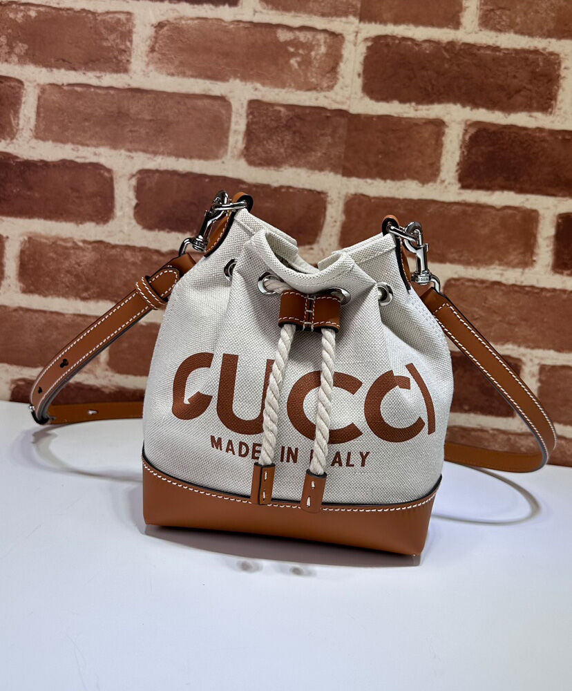 Mini Shoulder Bag With Gucci Print