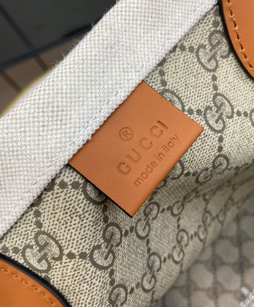 Medium Tote Bag With Gucci Print