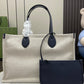 Medium Tote Bag With Gucci Print