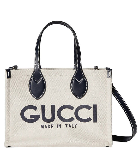 Mini Tote Bag With Gucci Print