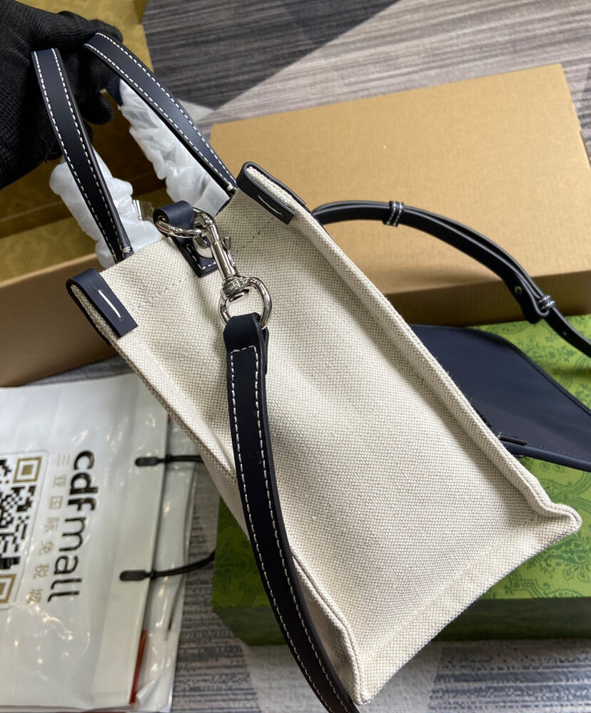 Mini Tote Bag With Gucci Print