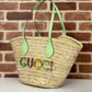 Small Straw Tote Bag With Gucci Logo