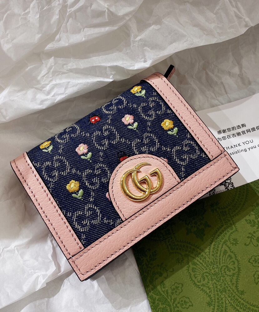 Ophidia GG Card Case Wallet