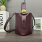 Mini Pebble Bucket Bag In Mellow Calfskin