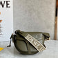 Gate Mini Canvas Jacquard-Trimmed Leather Shoulder Bag