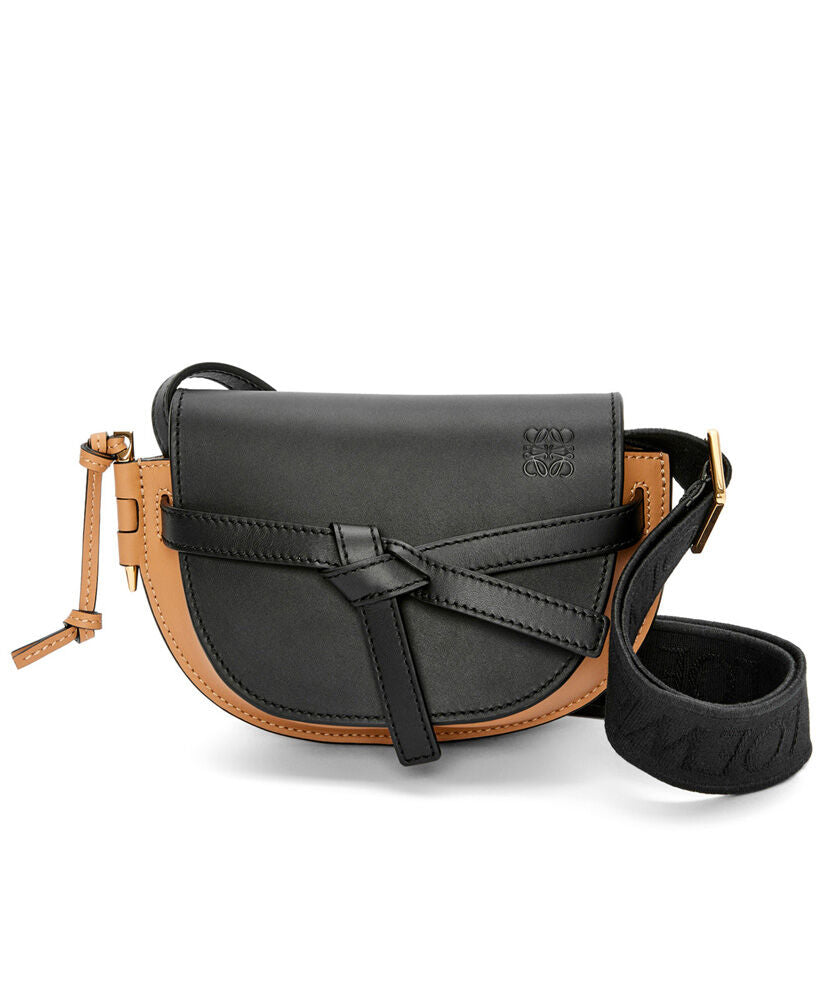 Gate Dual Mini Two-Tone Leather Shoulder Bag