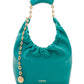 Squeeze Small Chain-Embellished Gathered Leather Tote