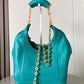 Squeeze Small Chain-Embellished Gathered Leather Tote