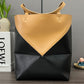 Puzzle Fold Tote In Shiny Calfskin