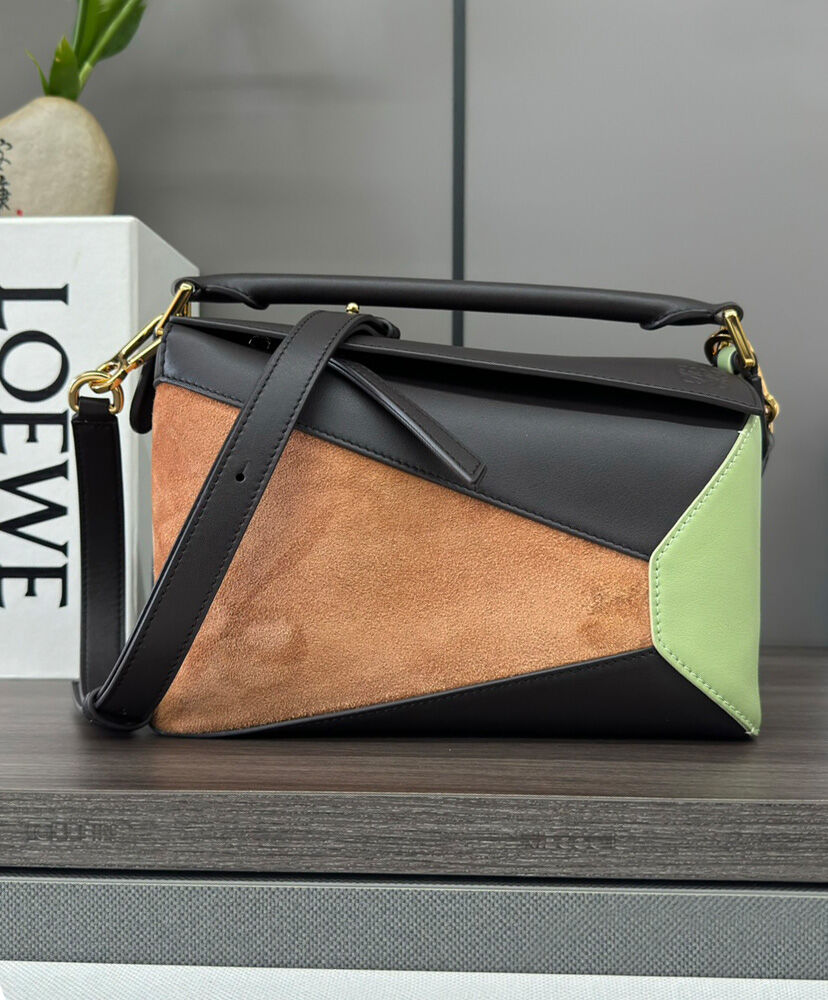 Small Puzzle Bag In Classic Calfskin And Suede