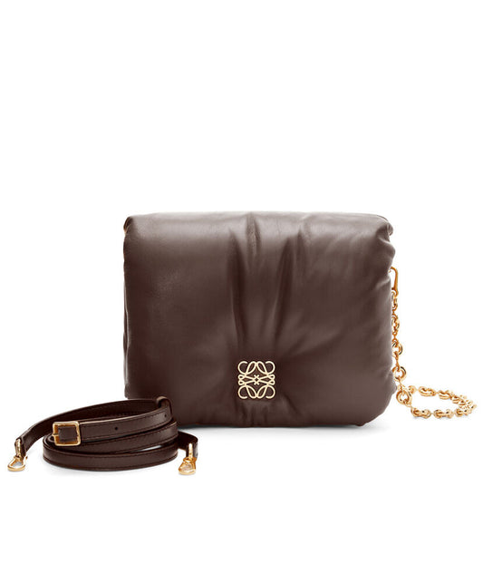 Puffer Goya Padded Leather Down Shoulder Bag