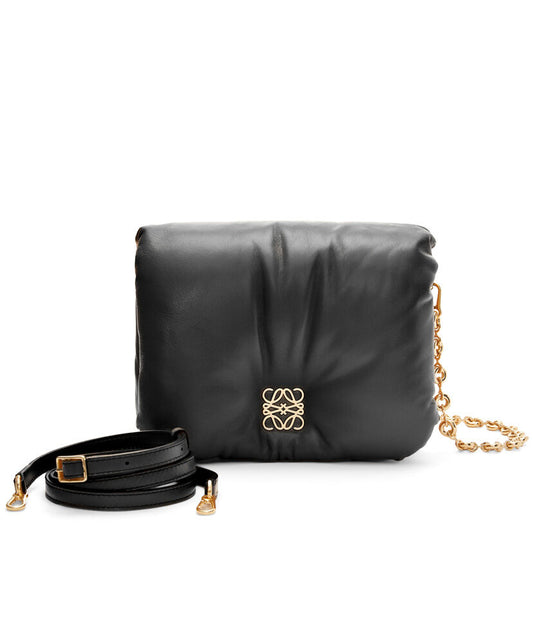 Puffer Goya Padded Leather Down Shoulder Bag