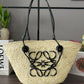 Medium Anagram Basket Bag In Iraca Palm And Calfskin