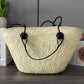 Medium Anagram Basket Bag In Iraca Palm And Calfskin